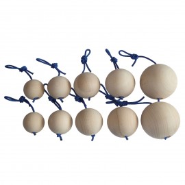 Spheres Sets - Wood Balls for Climbing Training with Cord