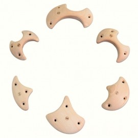Wooden Small Axes - 6 Wooden Climbing Holds - Bars, Crimps