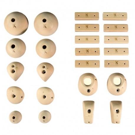 Symmetric Wood Holds - 24 symmetrische Klettergriffe aus Holz