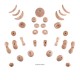 Symmetric Wood Holds II - 31 Symmetric Wood Climbing Holds