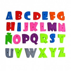 Kinderklettergriffe: Buchstaben im vollem Alphabet