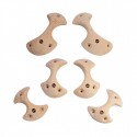 Wooden Small Axe Pinches - 6 Wooden Symmetric Climbing Holds - Pinches