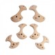Wooden Small Axe Pinches - 6 Wooden Symmetric Climbing Holds - Pinches