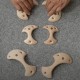 Wooden Small Axe Pinches - 6 Wooden Symmetric Climbing Holds - Pinches