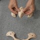 Wooden Small Axe Pinches - 6 Wooden Symmetric Climbing Holds - Pinches