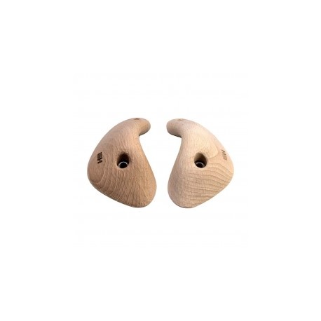 WOODEN BLOWJUGS L2 - Two Symmetric Wood Climbing Holds XL Jugs